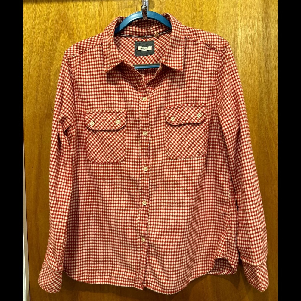 TRUE GRIT - WOMEN'S RED FLANNEL SHIRT - SIZE XL